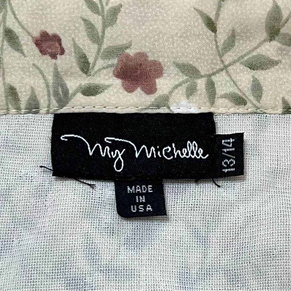 Vintage My Michelle Floral Midi Skirt Prairie Cottagecore Size M